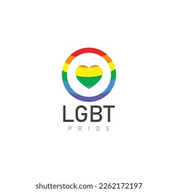 LGBT pride rainbow flag logo icon