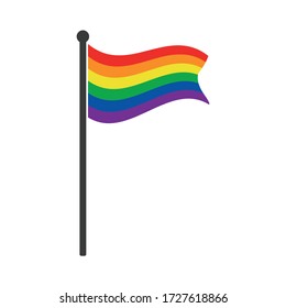 LGBT Pride.  Rainbow Flag. Vector Illustration