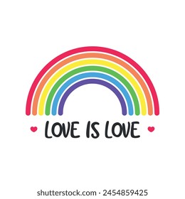 LGBT pride rainbow sticker. Vector illustration