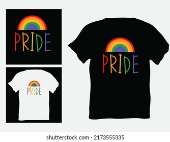 LGBT Pride Rainbow  T Shirt Design  
LGBTQ+  T Shirt Design  Vector