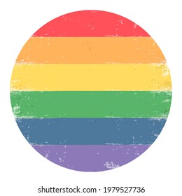 LGBT pride round flag background. Rainbow pride flag include of Lesbian, gay, bisexual, and transgender flag of LGBT organization. pride rainbow vector illustration