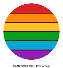 Antecedentes de la bandera redonda del orgullo LGBT. La bandera del orgullo arcoiris incluye bandera de lesbianas, gays, bisexuales y transgénero de la organización LGBT. ilustración vectorial de arcoíris de orgullo