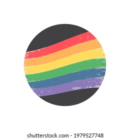 LGBT pride round flag background. Rainbow pride flag include of Lesbian, gay, bisexual, and transgender flag of LGBT organization. pride rainbow vector illustration