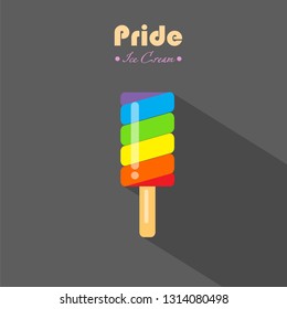 LGBT pride sign in a form of Ice Cream. - Vector