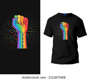 LGBT pride t-shirt design template