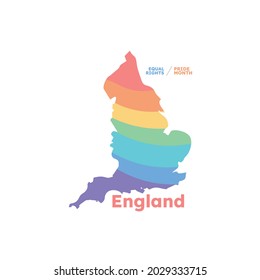 Lgbt pride vector flat illustration lesbian gay bisexual transgender male Premium Vector England Map