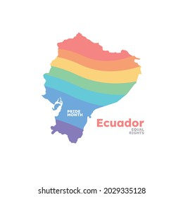 Lgbt prix Vektorgrafik lesbische schwule bisexual transgender männlich Premium Vector Ecuador Karte