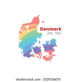 Lgbt pride vector flat illustration lesbian gay bisexual transgender male Premium Vector Denmark Map