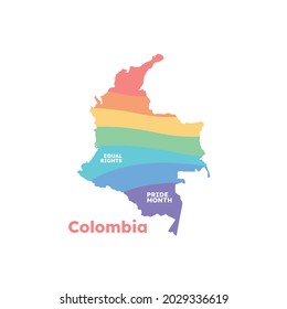 Lgbt prix Vektorgrafik lesbische schwule bisexuelle Transgender-Männchen Premium Vector Colombia Karte