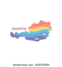 Lgbt pride vector flat illustration lesbian gay bisexual transgender male Premium Vector Austria Map