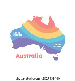 Lgbt Pride Vector Flat Illustration Lesbian Gay Bisexual Transgender Male Premium Vector Australia Map