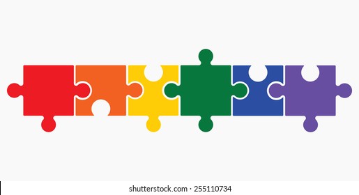 Lgbt puzzle concept