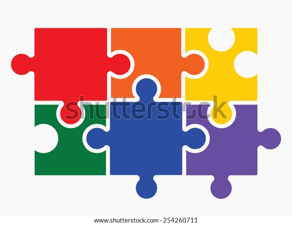 Lgbt Puzzle Concept Stock Vector (royalty Free) 254260711 