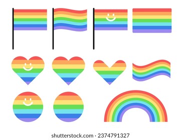 LGBT rainbow element for pride month