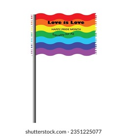  LGBT. Rainbow flag. Pride symbol. Abstract Pride Rainbow Flag vertical Background. Lesbian, gay, bisexual, transgender, and queer flag. Isolated illustration