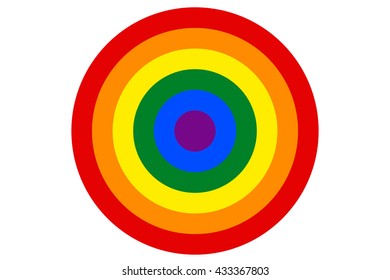 Lgbt Rainbow Flag Target Vector Stock Vector (Royalty Free) 433367803 ...