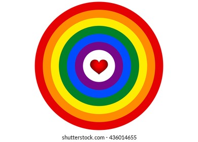 LGBT rainbow flag is the target vector