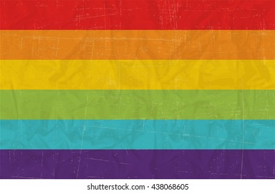 LGBT rainbow flag vector