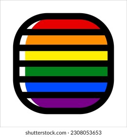 Bandera arco iris LGBT, ilustración vectorial
