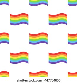 LGBT rainbow flags seamless pattern. Vector illustration.
