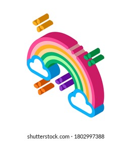 lgbt Regenbogen Symbol Vektorgrafik. isometrisches Schild mit Longfog. farbige einzelne Symbolillustration