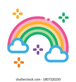 lgbt rainbow icon vector. lgbt rainbow sign. color symbol illustration