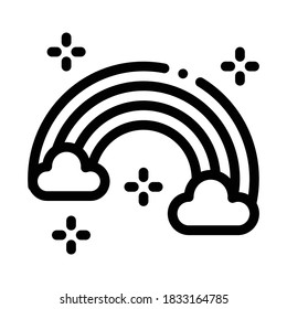 lgbt rainbow icon vector. lgbt rainbow sign. isolated contour symbol illustration