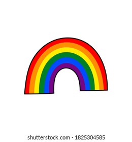 LGBT RAINBOW ON A WHITE BACKGROUND IN VECTOR