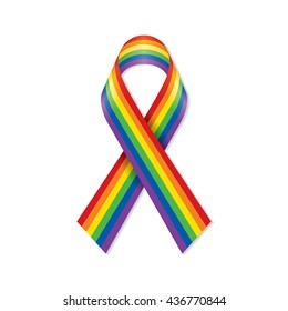 LGBT Rainbow Ribbon