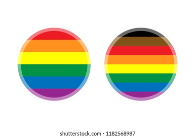 LGBT rainbow symbol circle vector illustration