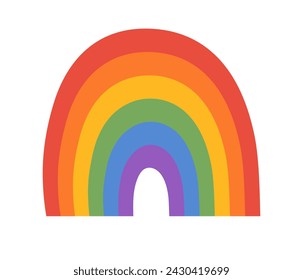 LGBT rainbow. Symbol of LGBTQ pride community. Vector illustration in hand drawn style 