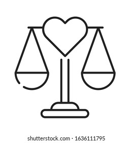 LGBT rights black color line icon. Lesbian, Gay, Bisexual, Transgender. Rainbow power concept. Pride and tolerance. Sign for web page, mobile app, social media, logo.