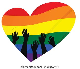 LGBT rights concept. vector illustration
