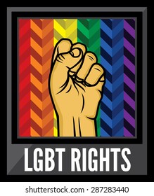 Lgbt rights poster vector fist