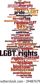 LGBT rights word cloud concept. Vector illustration