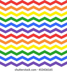 LGBT seamless pattern. Rainbow triangular lines. Vector illustration.