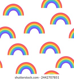 Nahtloses LGBT-Muster. Symbol der LGBT-Gemeinschaft. LGBT Pride oder Rainbow Elements. LGBT-Flagge oder Regenbogenflagge. Handgezeichnete Vektorgrafik