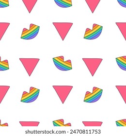 LGBT seamless pattern. Symbol of the LGBT community.