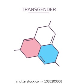 LGBT sign in the form of chemical formula. Icon for transgender people