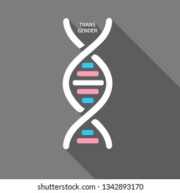 LGBT sign in the form of DNA chains. Icon for transgender people. - Vector