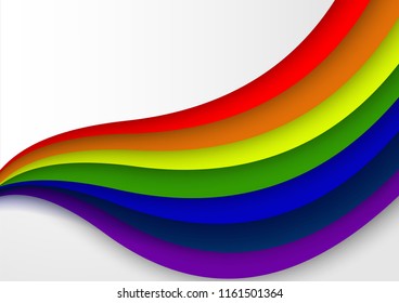 LGBT sign and symbol rainbow color background vector, Freedom for love of Lesbian, Gay, Bisexual, 
and transgender concept