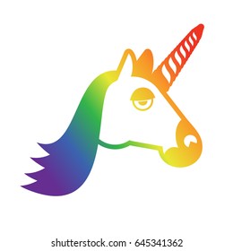 LGBT sign Unicorn and rainbow. Symbol of gays and lesbians, bisexuals and transgender people.
