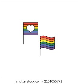 lgbt sign vector type icon