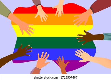 LGBT society. Gay Freedom Day. Protection of rights.
