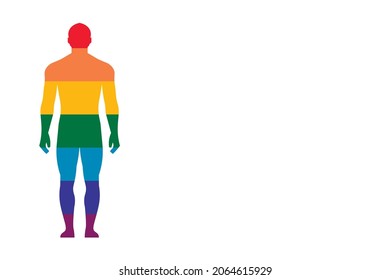 Lgbt Society Symbol Silhouette Man Colors Stock Vector (Royalty Free ...