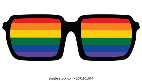 LGBT sunglasses vector