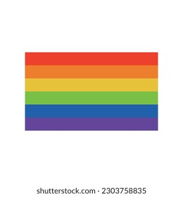 LGBT symbol flag concept. LGBT Pride symbol. Vector isolated illustration of LGBT symbol.
