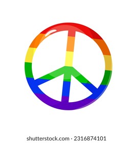 LGBT symbol of peace. Vector flat illustration
