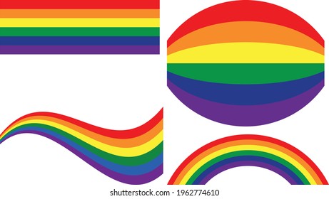 LGBT symbol. Rainbow, background for text.