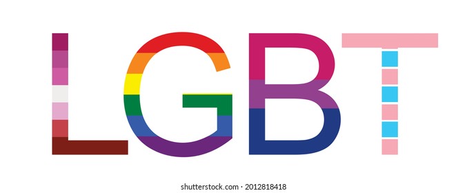 Lgbt Text Banner Vector Illustration Isolated Stock Vector (Royalty ...